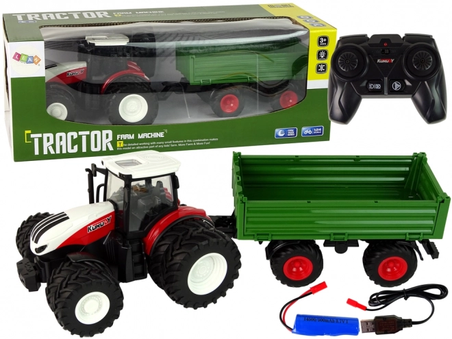 Ferngesteuerter Traktor mit Anhänger