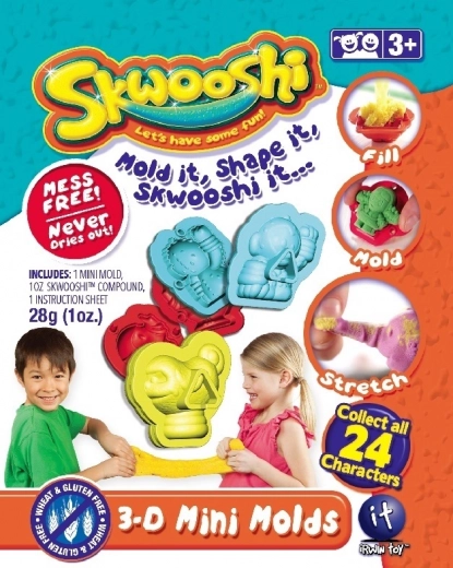 Skwooshi Sammelbeutel mit Modelliermasse und 3D-Miniform