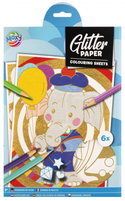 Glitzer-Malbuch A4