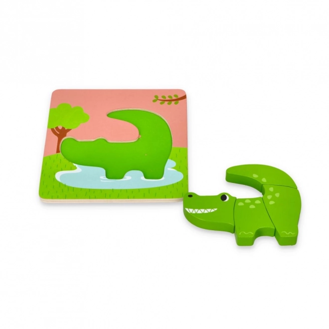 Set aus vier Tierpuzzles