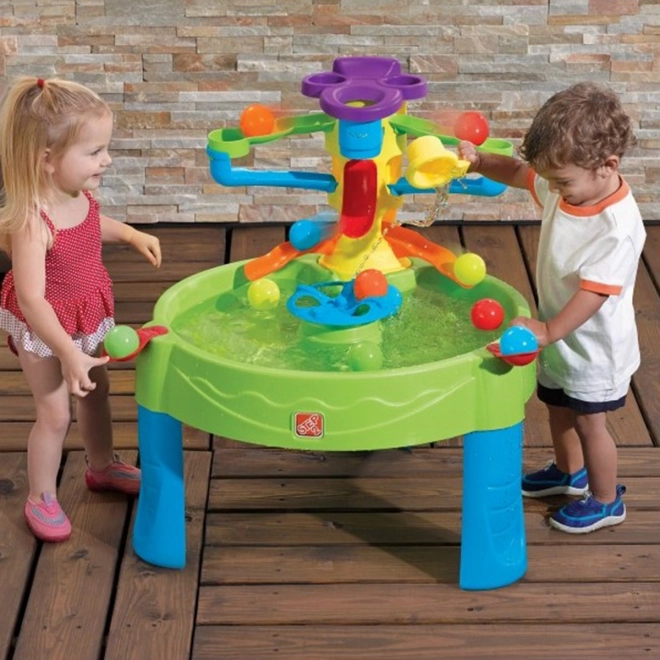 Farbenfroher Wasser-Spieltisch mit Bällen 2-in-1