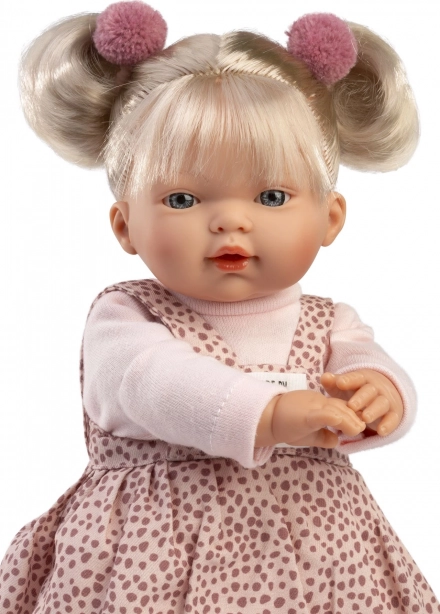 Llorens Roberta realistische Puppe mit Geräuschen, weicher Stoffkörper, 33 cm