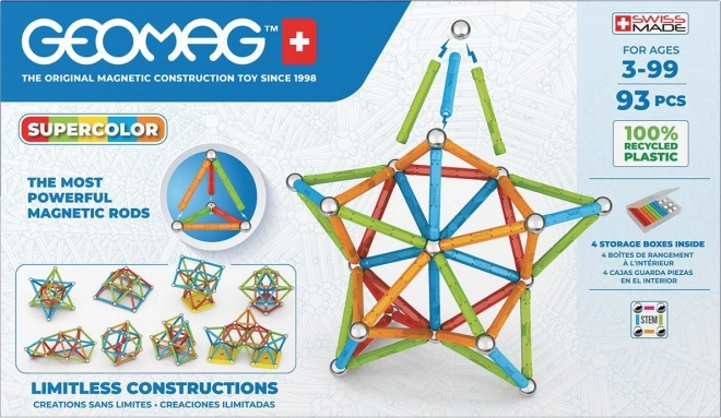 Geomag Supercolor Baukasten 93 Teile