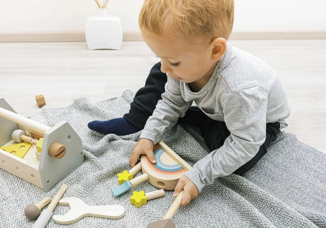 Holz-Werkzeugset in Box für Kinder