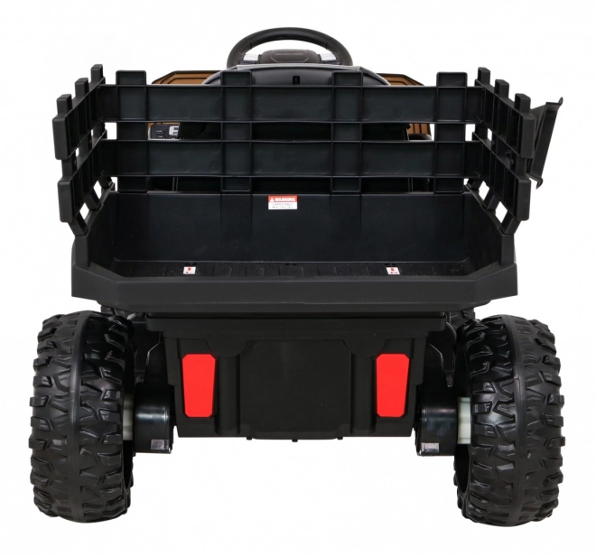 Bauernsammel-Pick-up für Kinder schwarz + Fernsteuerung + Gepäckträger + Schaufel + EVA + MP3 LED