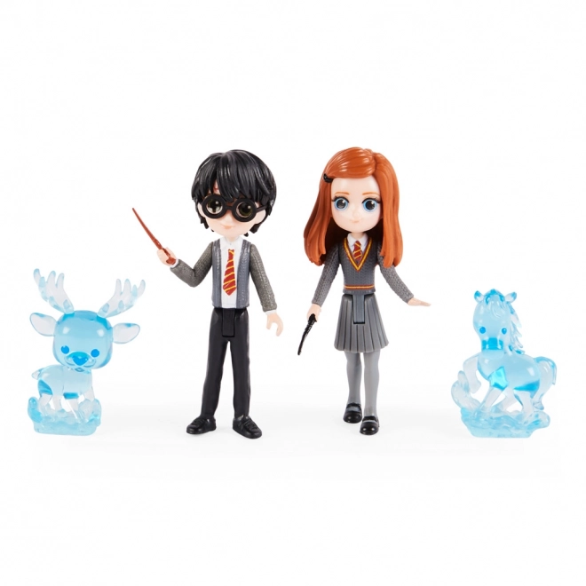 Harry Potter und Ginny mit Patroni Figuren