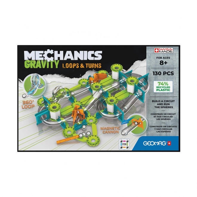Mechanics Gravity Loop & Kurven Magnetbausteine 130 Stück Geomag