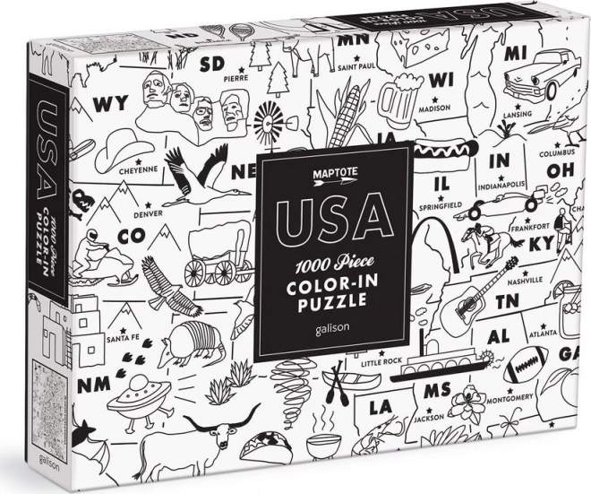 Ausmalpuzzle USA 1000 Teile