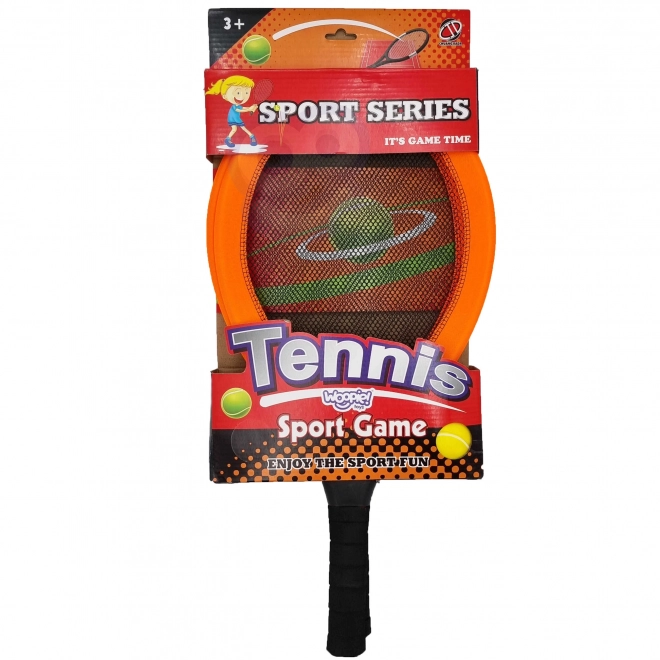 Woopie große Schläger für Tennis und Badminton für Kinder Set mit Ball und Federball