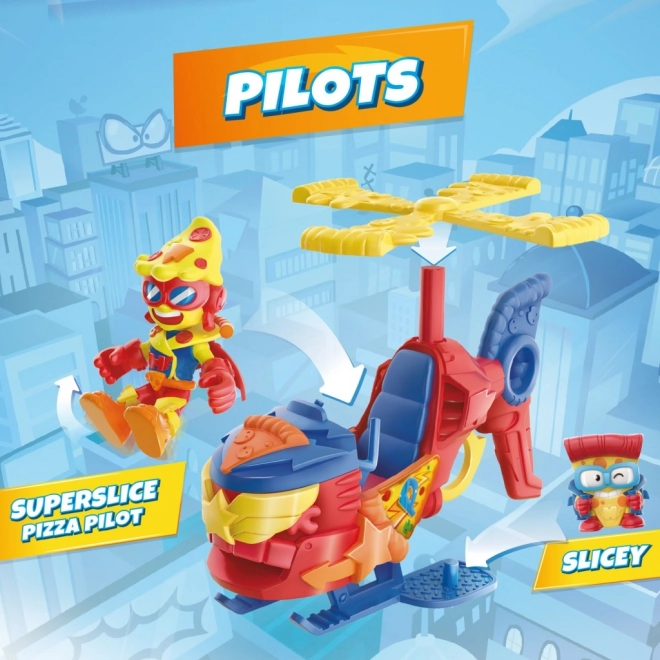 SuperThings Spielfigur mit Helikopter und Disc-Werfer