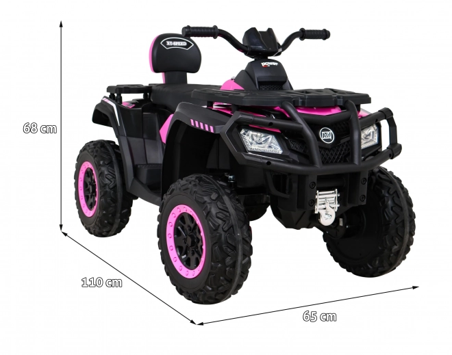 Quad XT-Geschwindigkeit für Kinder Pink + 4x4 + EVA + Langsamer Start + MP3-Radio + LED-Diode