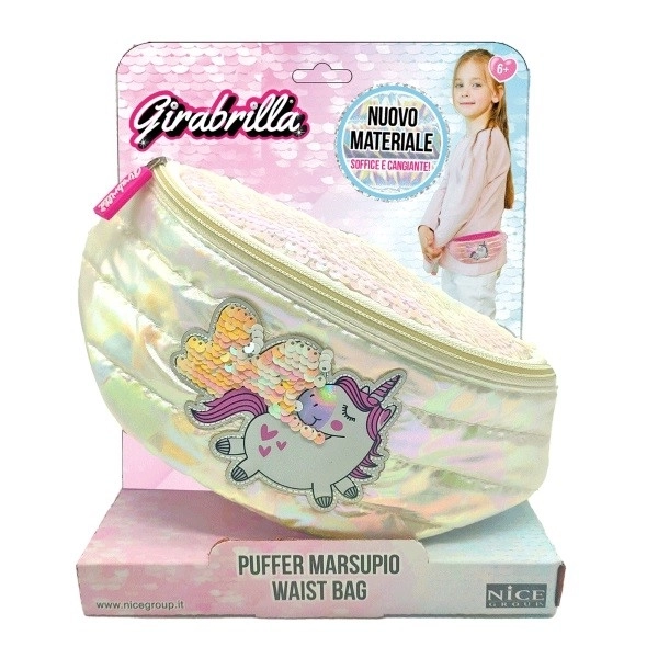 Weiße Bauchtasche mit Einhorn von Girabrilla