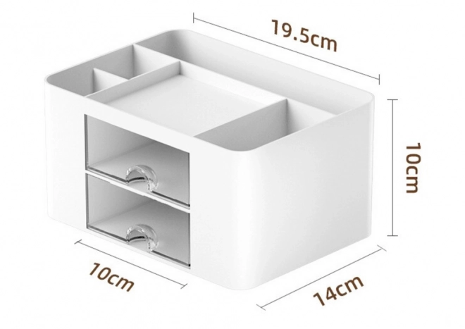 Weißer Schreibtisch-Organizer mit Schubladen