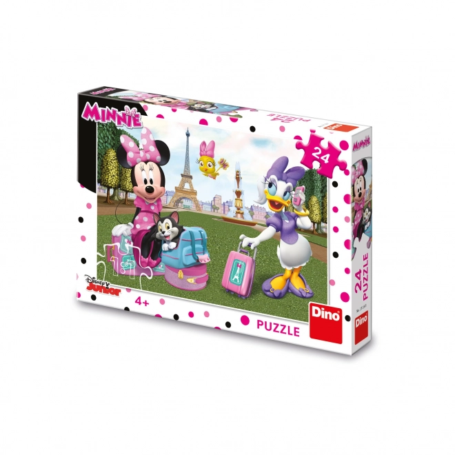 Dinosaurier Puzzle MINNIE UND DAISY in Paris 24 Teile