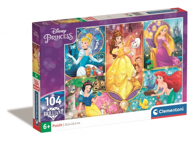 Brillantes Puzzle Disney Prinzessinnen: Märchenwelten 104 Teile