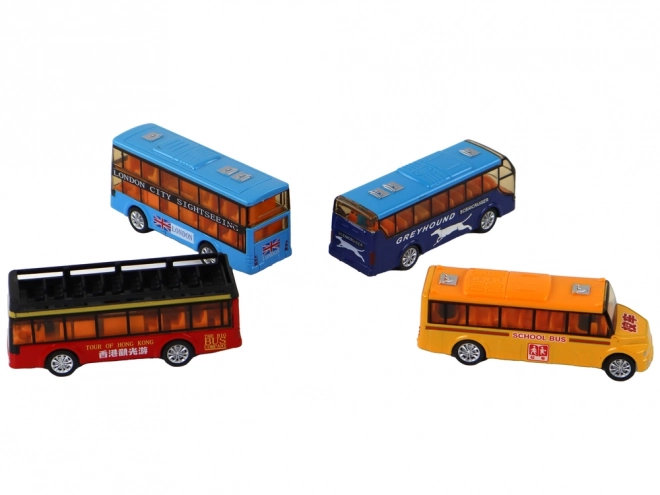 Farbiger Friktionsantrieb Bus Set