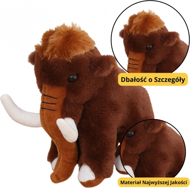 Plüsch-Mammut braun 20 cm