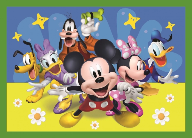 Puzzle-Set MICKEY MOUSE: Mit Freunden (4 in 1)