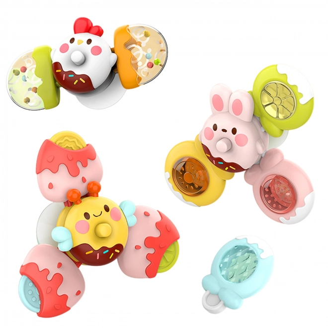 Woopie Baby Sensorische Spinner Spielzeug Biene Huhn Kaninchen Bestandteile