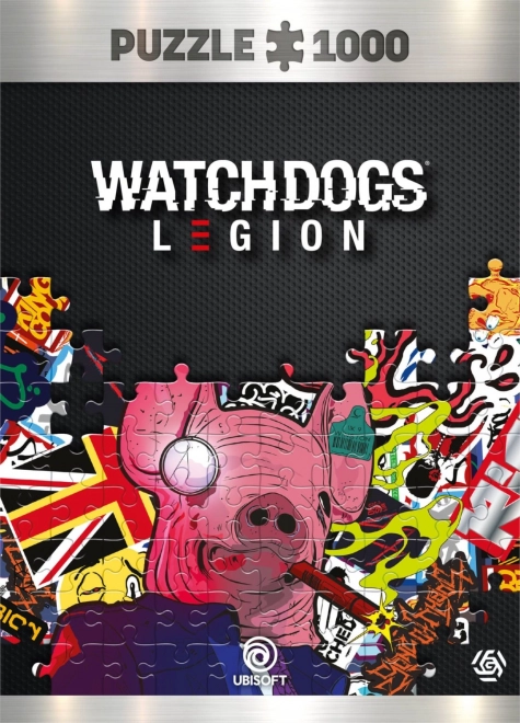 Puzzle mit Schweinemaske aus Watch Dogs: Legion