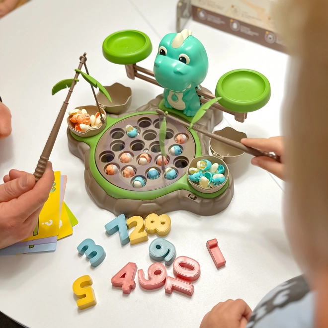 Woopie Lernspiel Dinosaurier Waage und Angelspiel