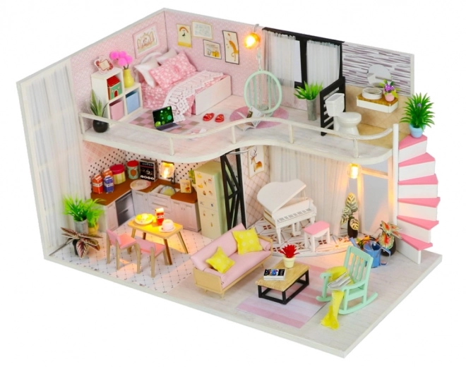 Miniatur Puppenhaus Annas rosa Melodie