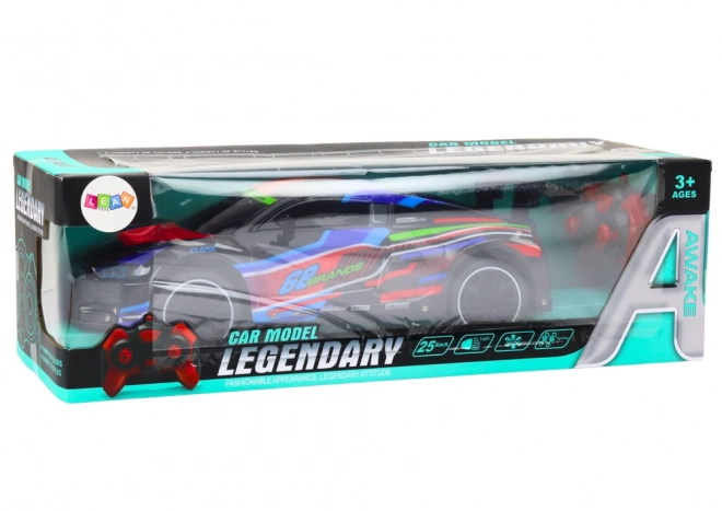 Zuverlässiges RC-Sportauto mit Lichtern in Schwarz