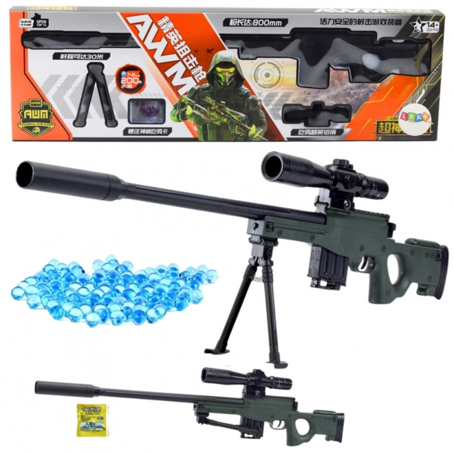 Scharfschützengewehr mit Gelkugeln AWM 80cm