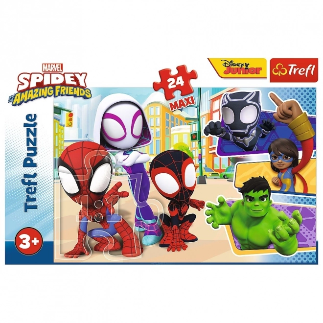 Maxi-Puzzle 24 Teile - Spidey und Freunde