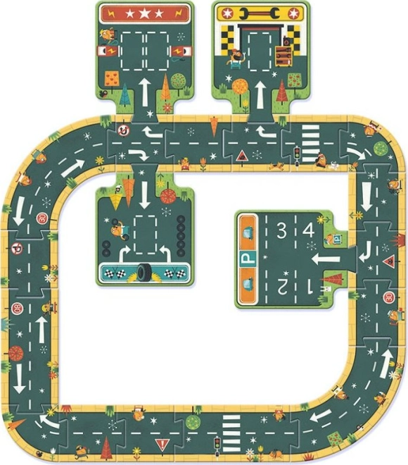 Ein Spiel, das Verkehrsregeln lehrt