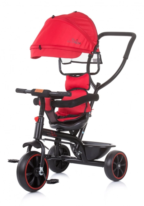 Chipolino Dreirad mit Verdeck Pulse 2 in 1 Kirschrot