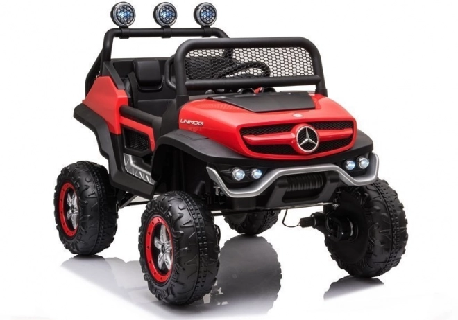 Mercedes Unimog Elektrofahrzeug für Kinder in Rot