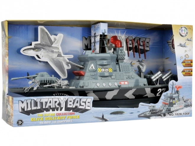 Militärisches Spielzeug-Schiff mit Licht und Sound
