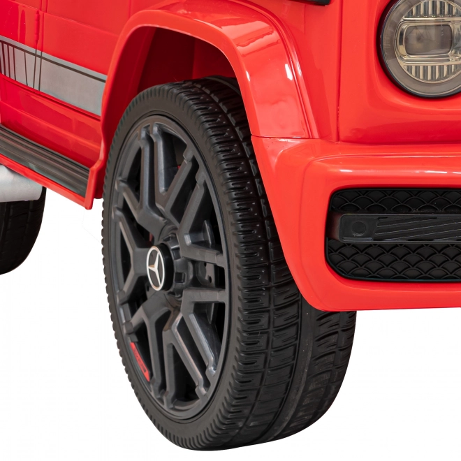 Mercedes AMG G63 für Kinder Rot + Fernbedienung + MP3 LED + Langsamer Start + EVA + Gurte