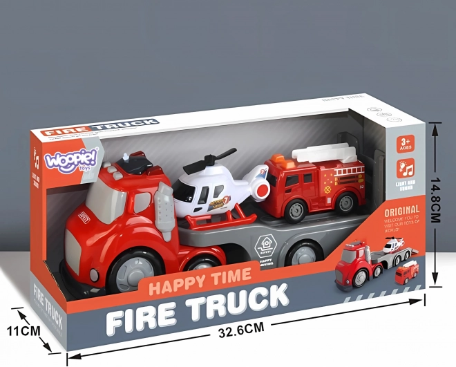 Rotes Feuerwehrfahrzeug CITY TRUCK mit Licht- und Soundeffekten