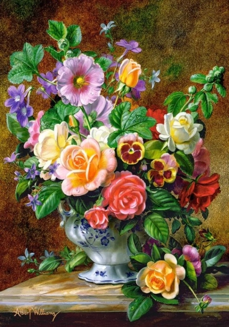 Puzzlemotiv Blumen in Vase 500 Teile