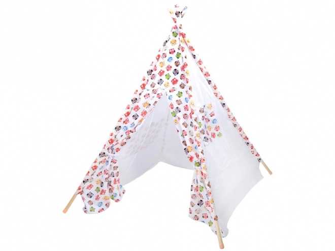 Kinder Tipi Zelt Bunte Eulen