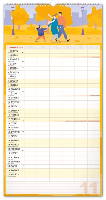 Notique Wandkalender Familienplaner XXL 2025