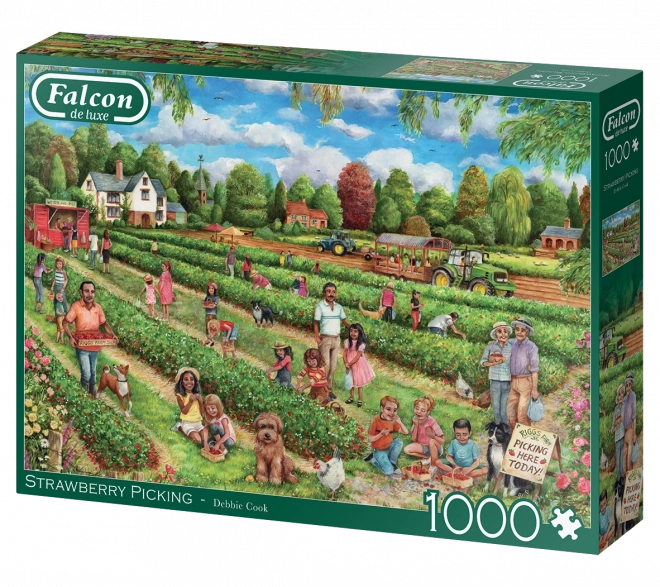 FALCON Puzzle Erdbeeren Pflücken 1000 Teile