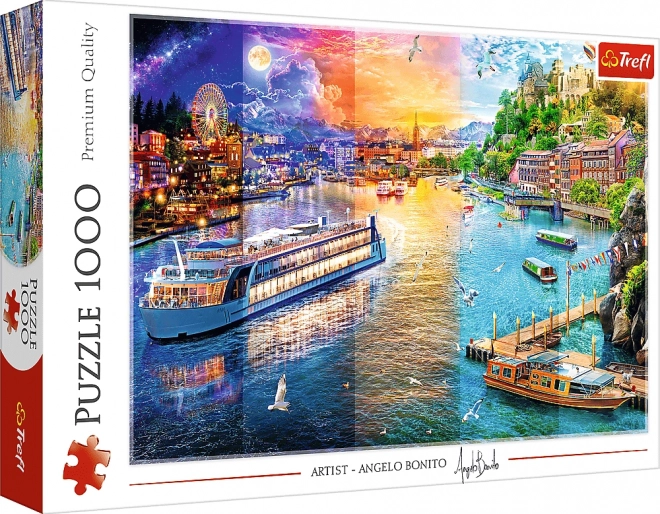 Puzzle 1000 Teile Flusskreuzfahrt