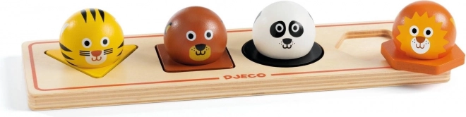 DJECO Holz-Puzzle Ball'n'Co mit Tieren