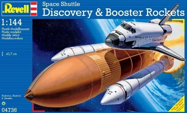 Plastikmodell Space Shuttle Discovery & Booster-Raketen