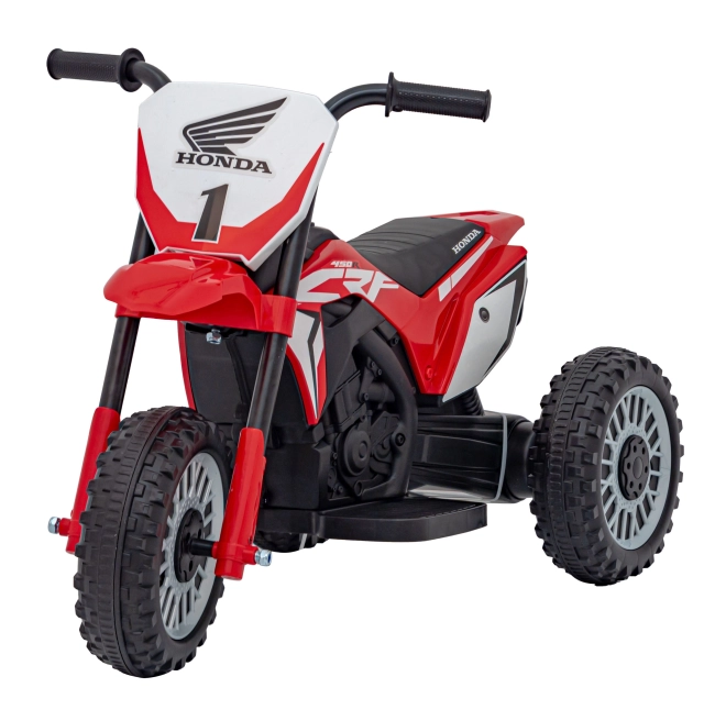 Akku-Crossbike für Kinder HONDA CRF 450R Rot mit 3 Rädern und Hupe – Rot