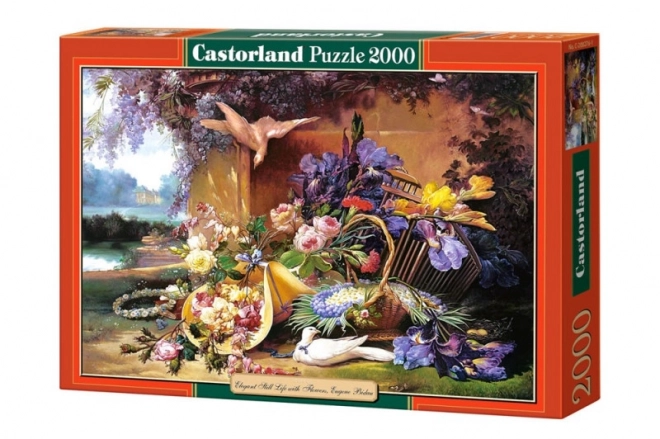 Puzzle 2000 Teile Elegantes Stillleben mit Blumen von Eugene Bidau