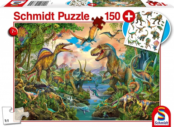 SCHMIDT Puzzle Dinosaurier 150 Teile mit Geschenk