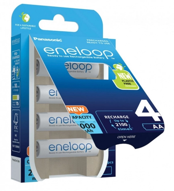 Eneloop Wiederaufladbare Batterien AA 2000 mAh 4er Pack