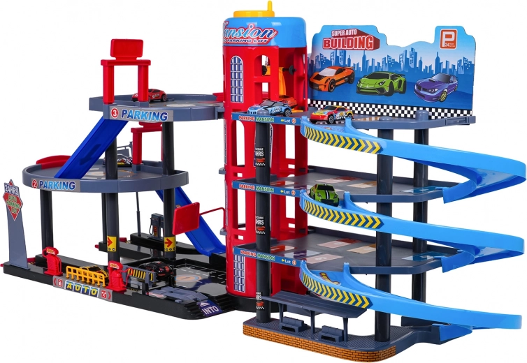 Funktionierender Aufzug und Spiralrampen