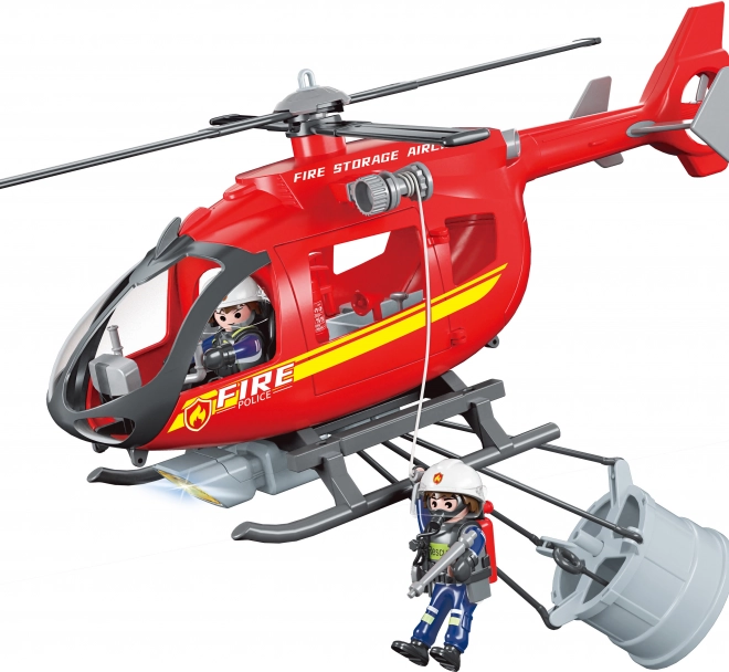 Feuerwehrhubschrauber mit Effekten 38 cm