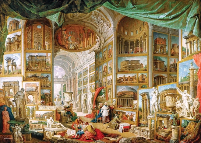 Eurographics Puzzle Galerie mit Blicken auf das moderne Rom 1000 Teile
