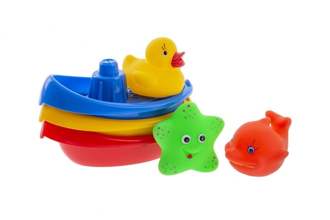 Badespielzeug Tierboote Set